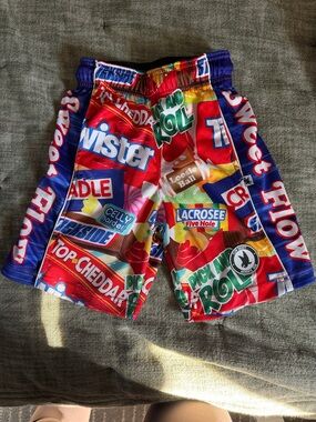 Multicolor Snack Graphic Kids Shorts